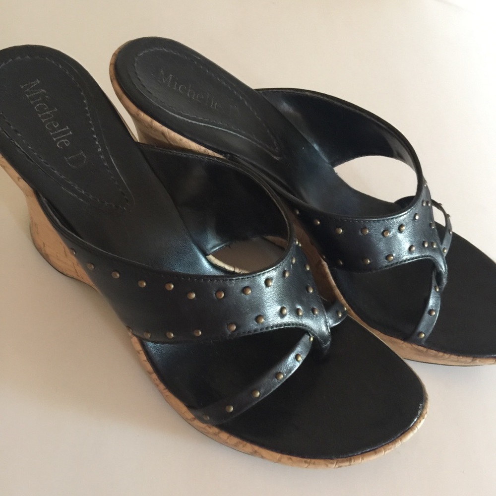 Michelle D Wedge Sandal with Brass Size 8.5